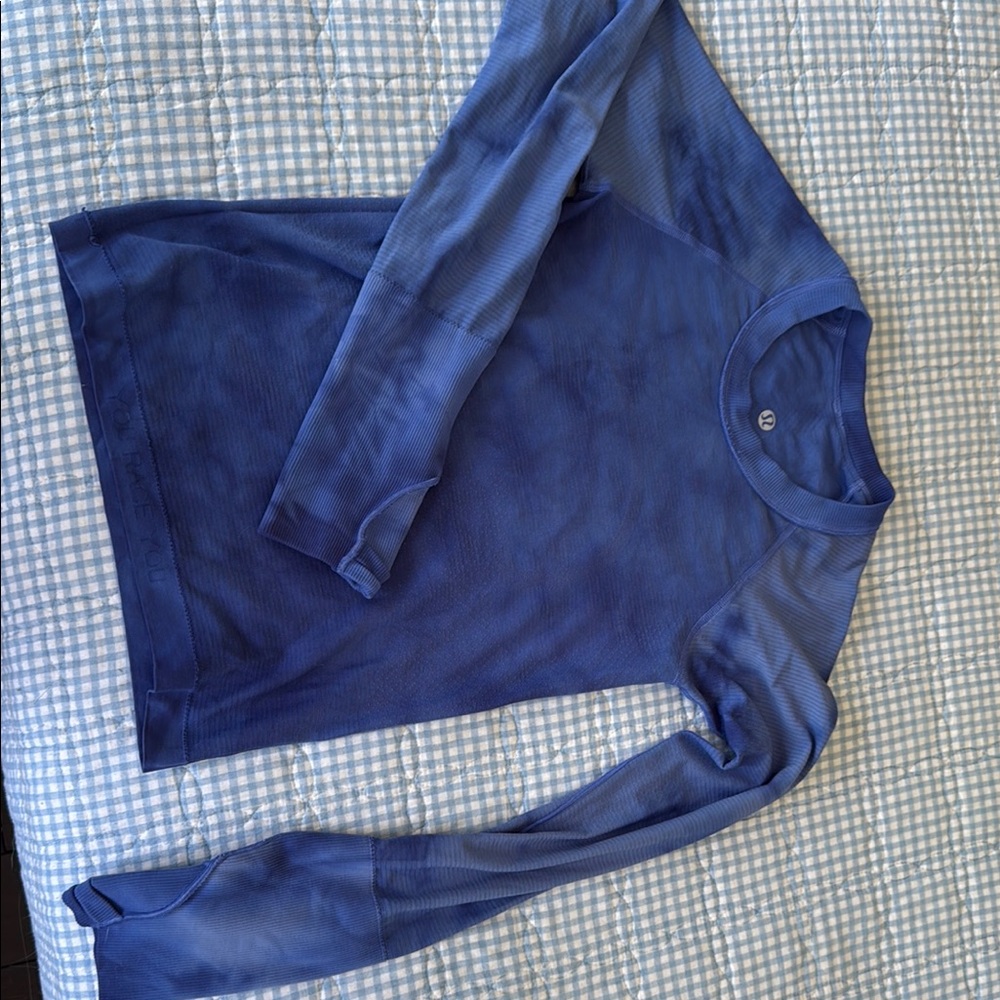 lululemon athletica Blue Long Sleeve Tee